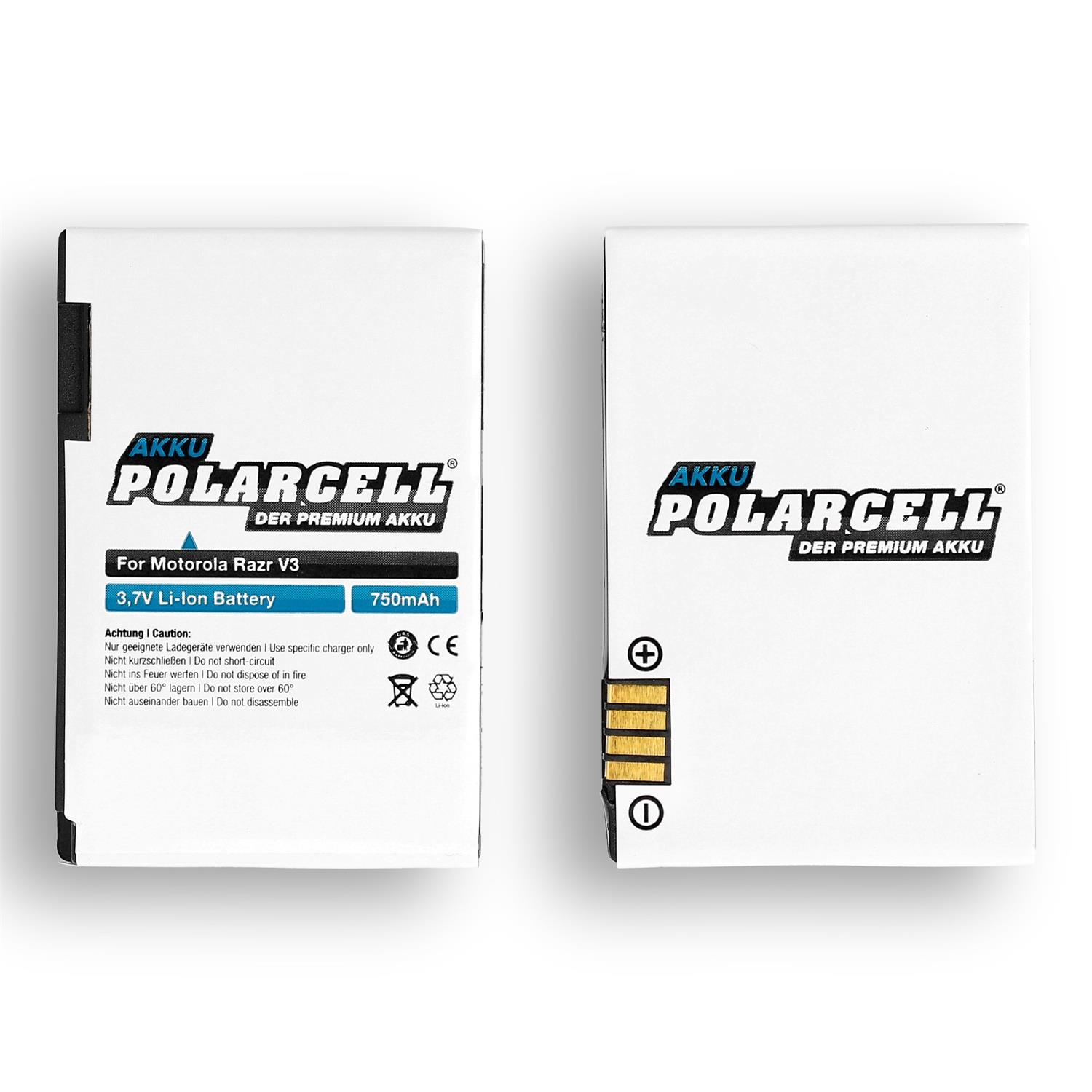 PolarCell Akku für Motorola Razr V3 | V3i mit 750mAh - jetzt kaufen!