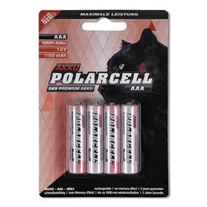 PolarCell High Power Micro | AAA | HR03 | KR03 | LR03 | R3 | L3 Ni-MH Rechargeable Battery [4pcs-Blister]