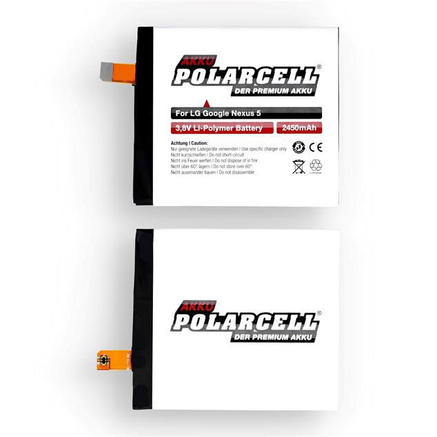 PolarCell Li-Polymer Akku für LG Google Nexus 5 (D820 - D821)